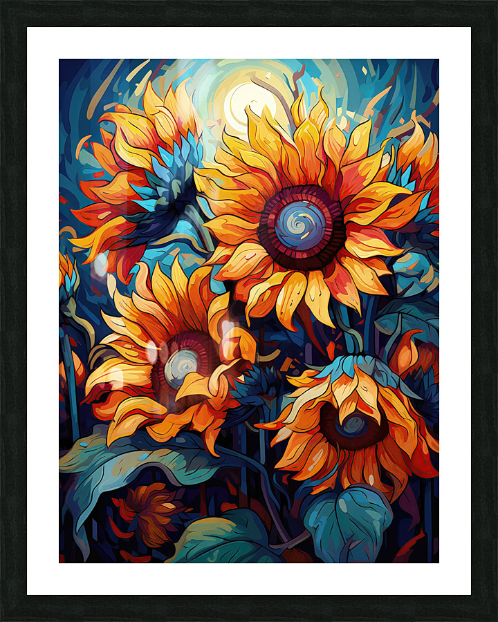 Sunflower Staccato: Vibrant Visions Picture Frame print