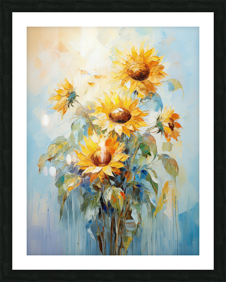Psalms of the Sunflower: Sunlit Symphony Picture Frame print