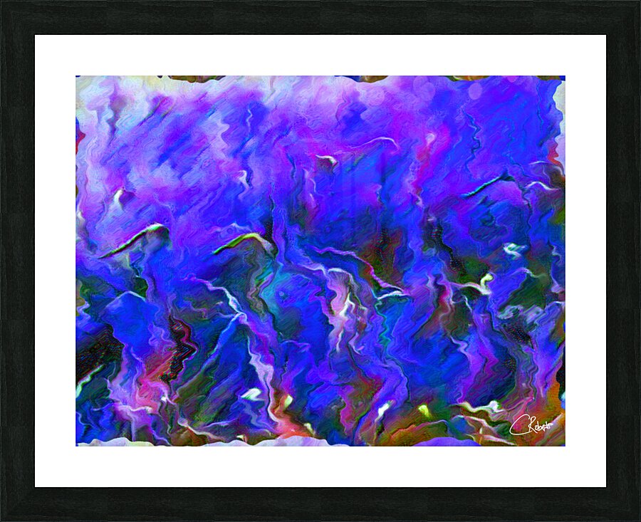 Abstract Long Grass in Amethyst Picture Frame print