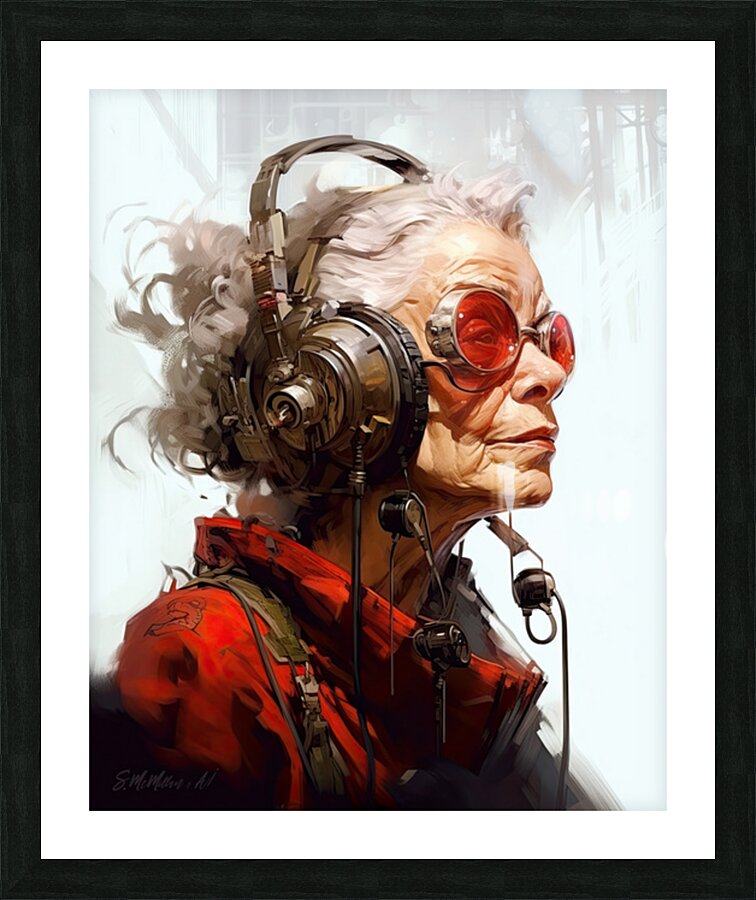Steampunk Granny Picture Frame print