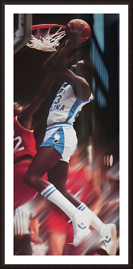 1982 Michael Jordan UNC Basketball Painting Picture Frame print