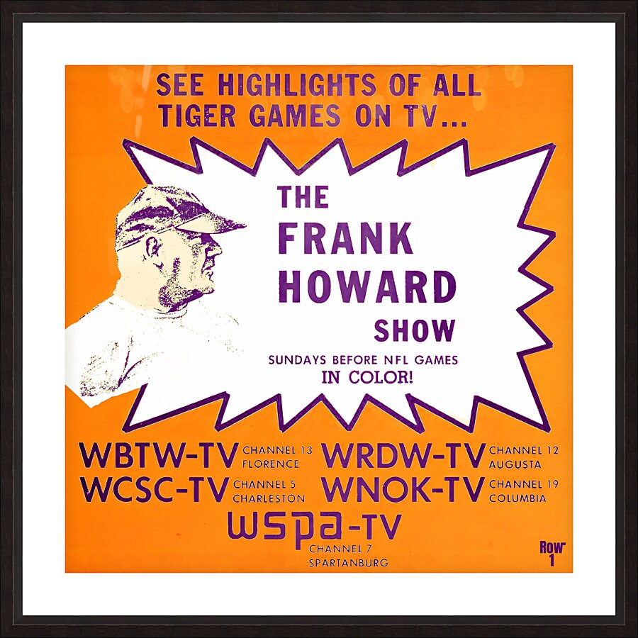Vintage Sixties Frank Howard Coaches Show Art Picture Frame print