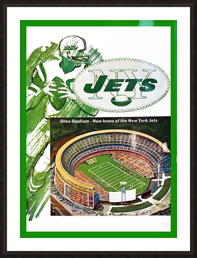 1964 New York Jets Remix Art Picture Frame print