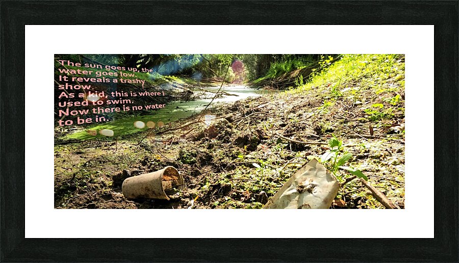 Dry Creek With Poem Picture Frame print