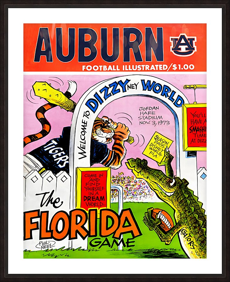 1973 Auburn vs. Florida Picture Frame print