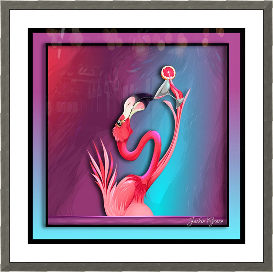Flamingo Fun Picture Frame print