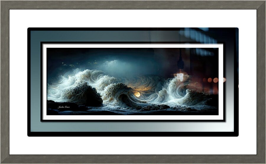 Night Seas  Picture Frame print