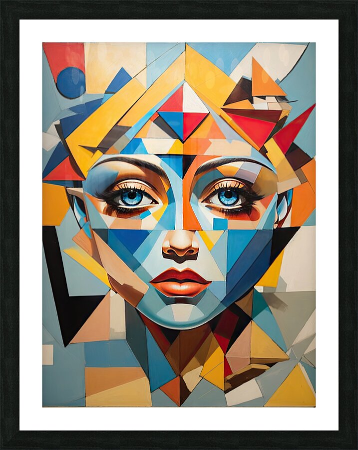 Geometric Deconstruction Dynamic art Picture Frame print