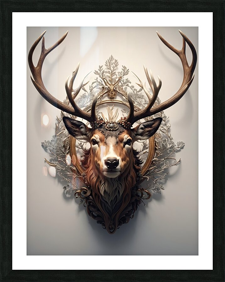 Photorealistic Deer art Picture Frame print