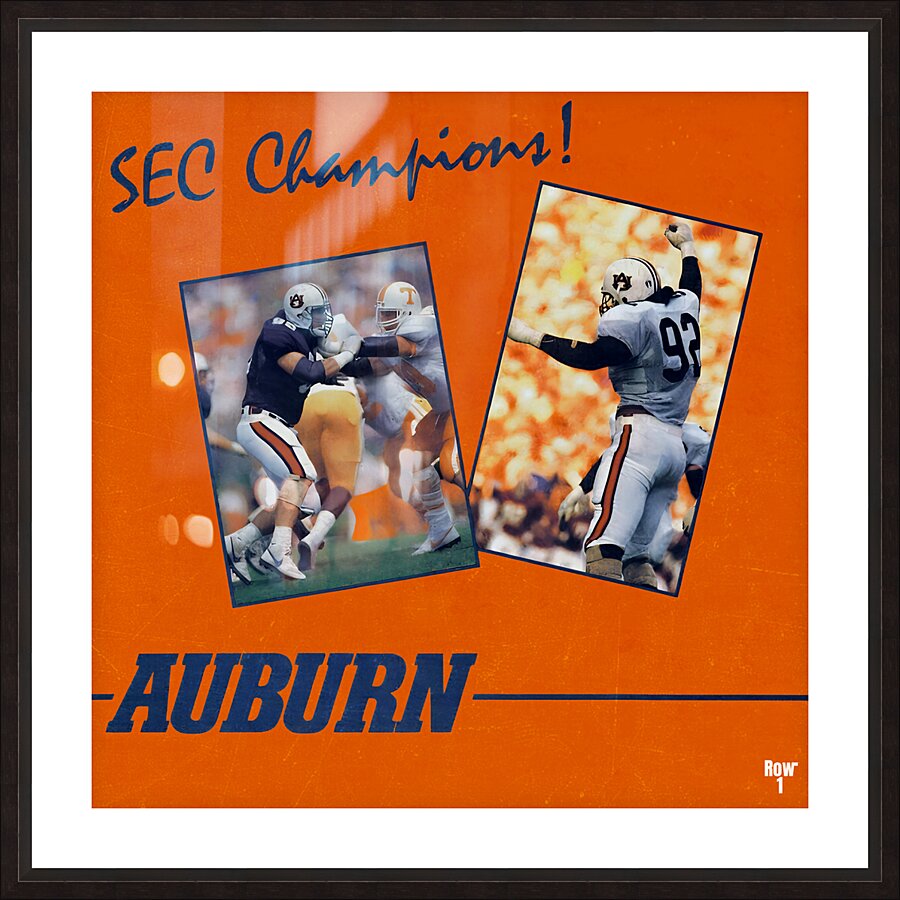 1988 SEC Champions Auburn Football Art Picture Frame print