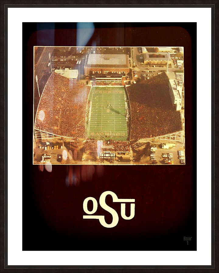 Oklahoma State Lewis Field Viewfinder Art Picture Frame print