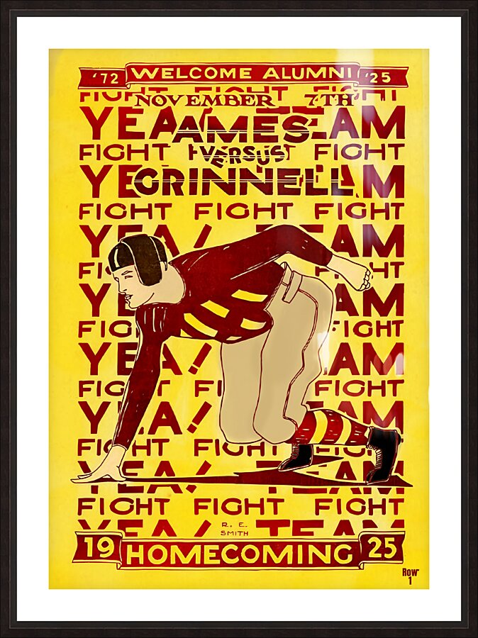 1925 Iowa State Football Program Art Picture Frame print