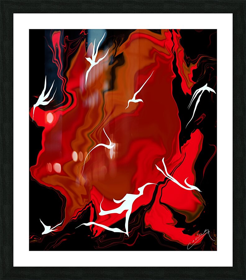 Enchanting Inferno - Abstract Art Print  Picture Frame Printing