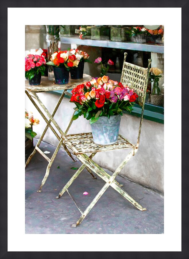 Give Your Love Roses - in Paris Picture Frame print