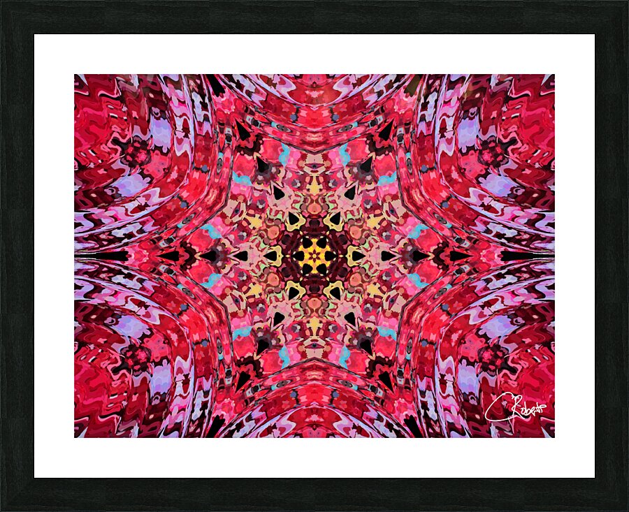 Abstract Colours Collide in Reds Picture Frame print