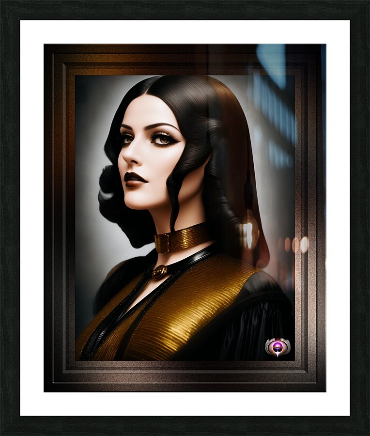 That Tempting Look Beautiful AI Concept Art Portrait by Xzendor7 Impression et Cadre photo