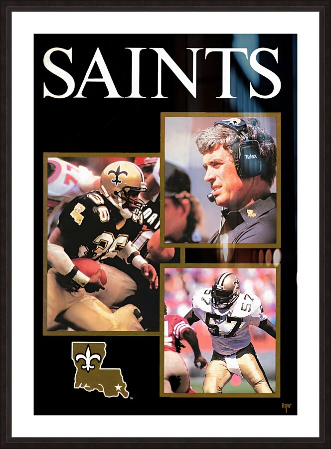 1987 New Orleans Saints Throwback Art Picture Frame print