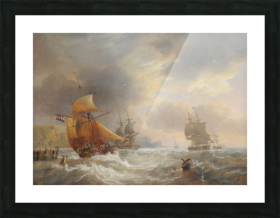 A stormy day of the sea Picture Frame print