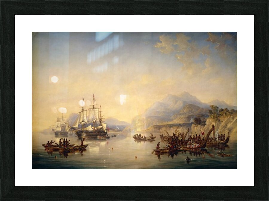 Erebus' and the 'Terror' in New Zealand Picture Frame print