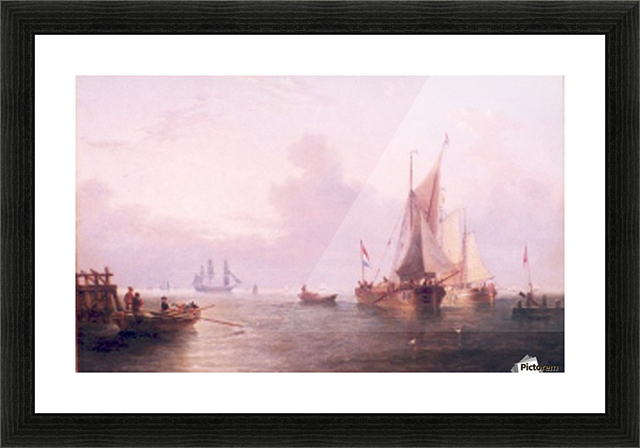 Shipping off a Dutch Port Picture Frame print