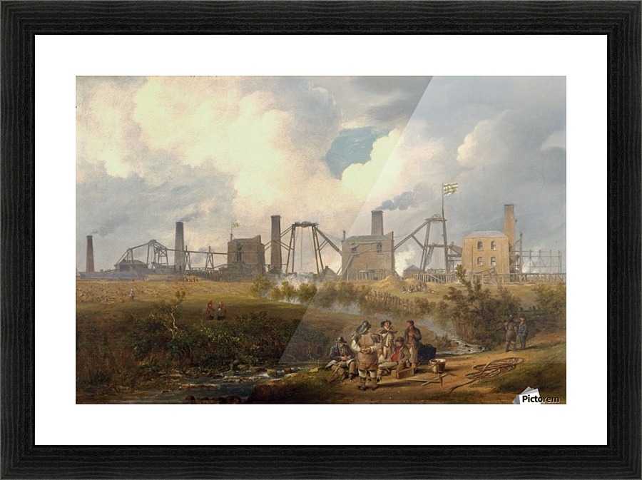 Workers near the factory Picture Frame print