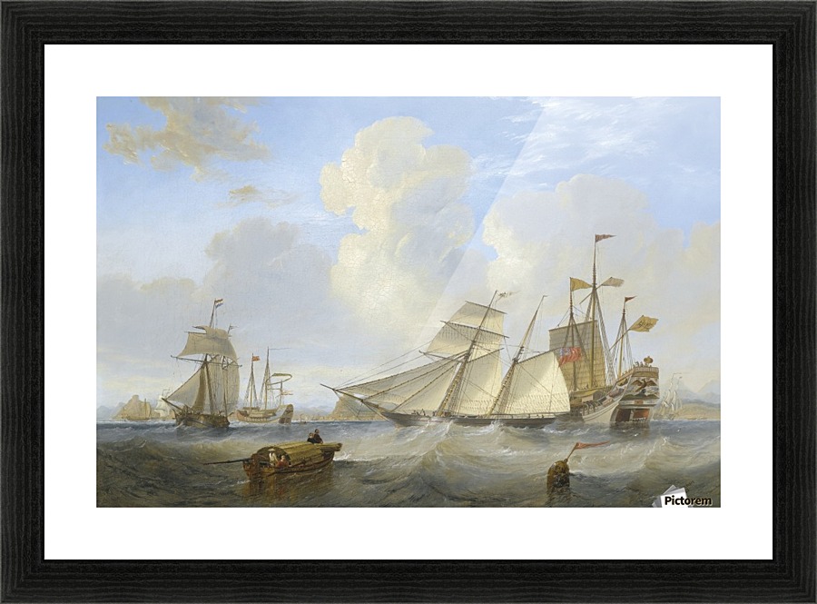 Lots of boats by the sea Picture Frame print