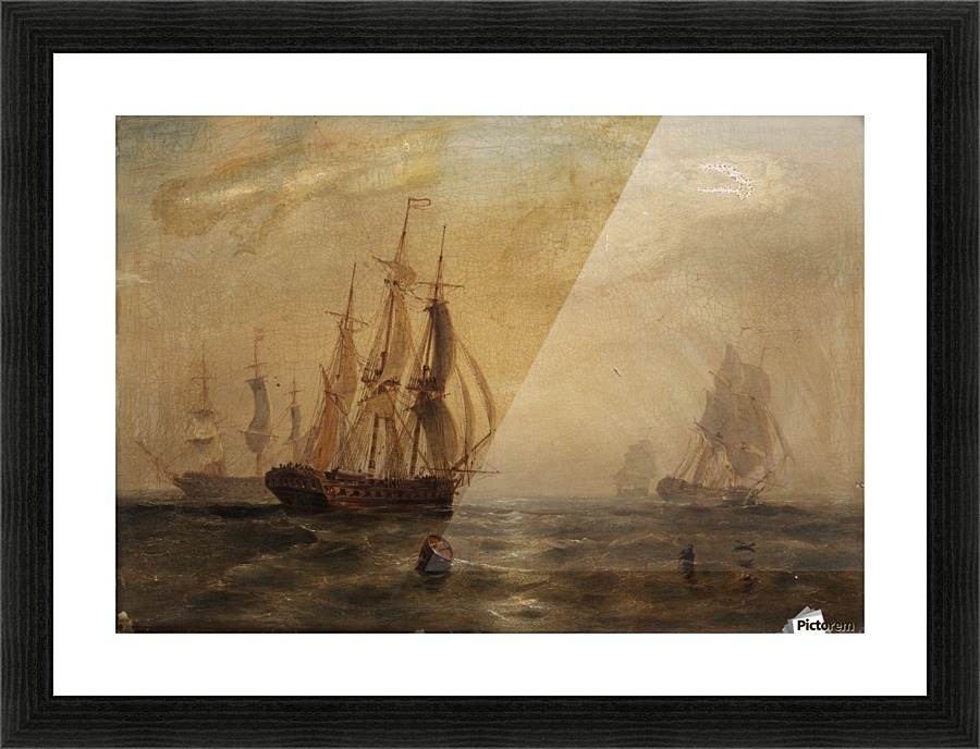 Sunset by the sea Picture Frame print