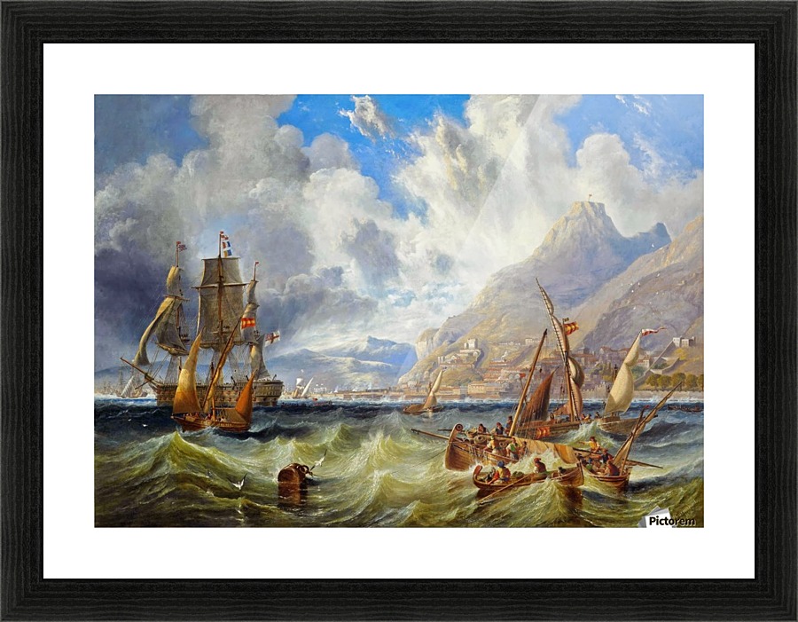 Sailing to Gibraltar Picture Frame print