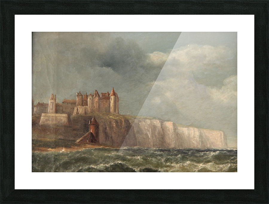 A castle on a clif Picture Frame print