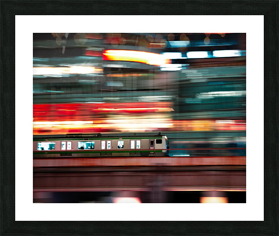 Lights through Yamanote Picture Frame print