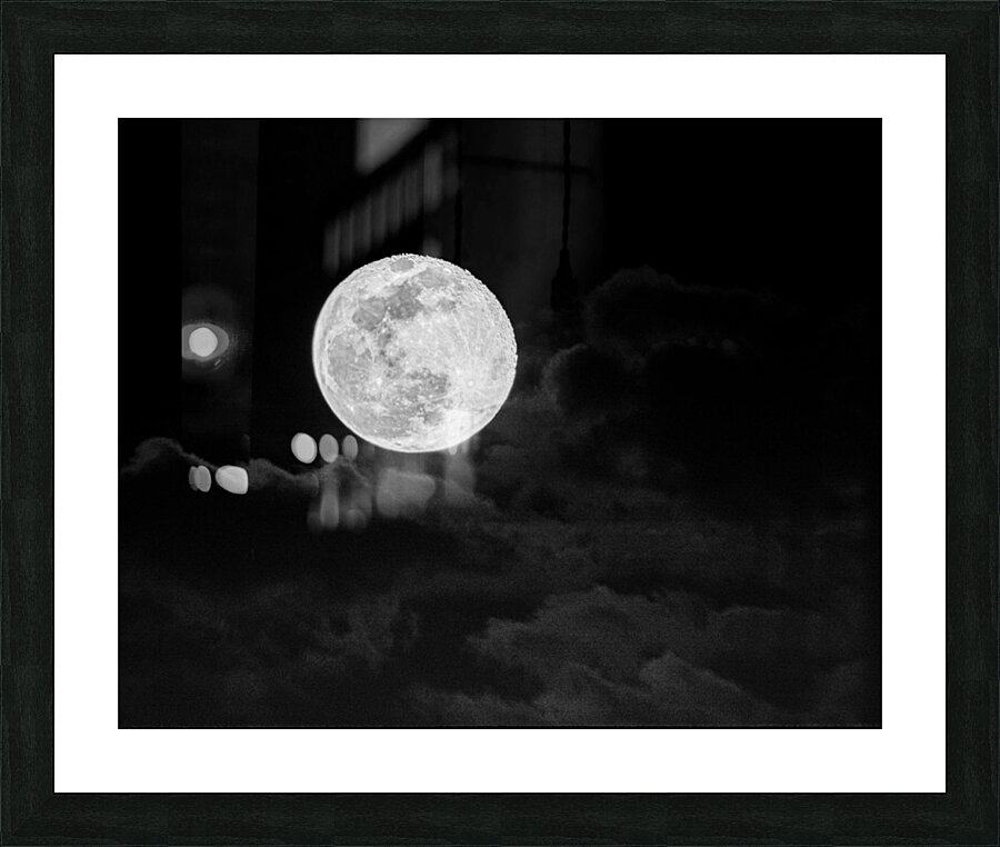 Moonlight Over the Clouds Picture Frame print
