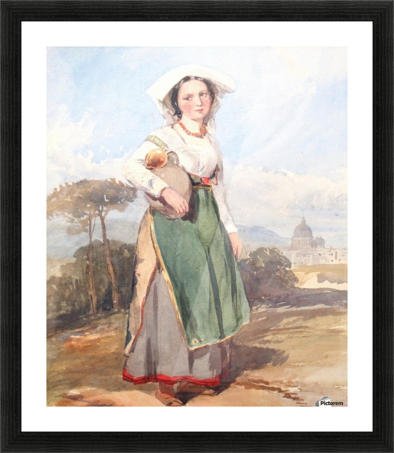 An Italian peasant girl Picture Frame print