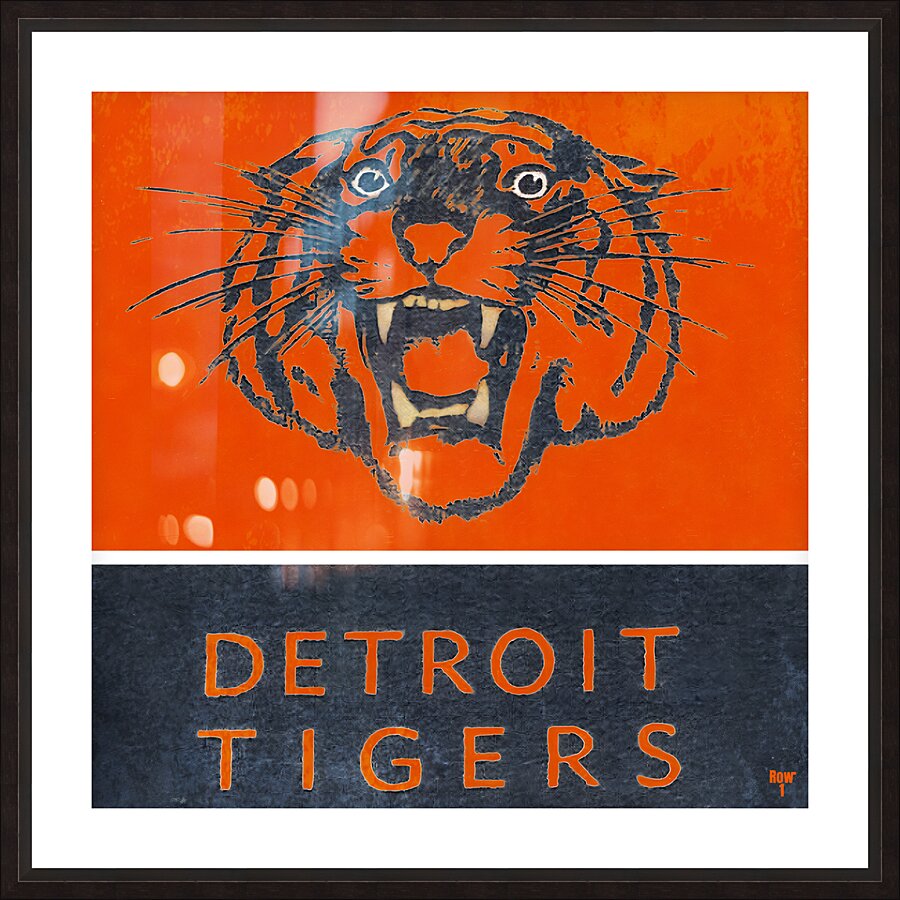 Vintage Detroit Tigers Art  Framed Print Print
