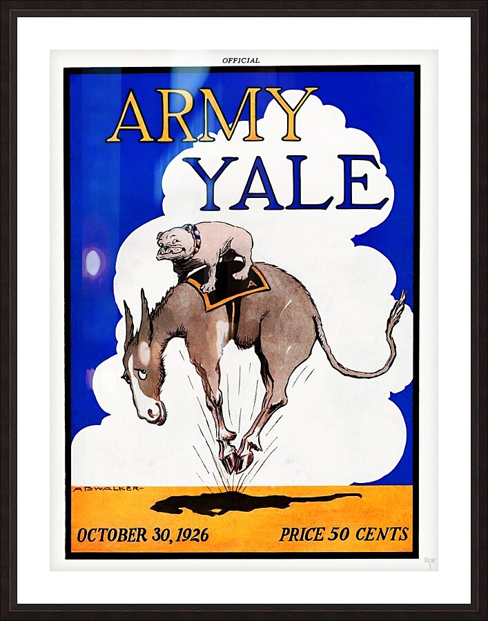1926 Army vs. Yale Football Art by AB Walker Picture Frame print