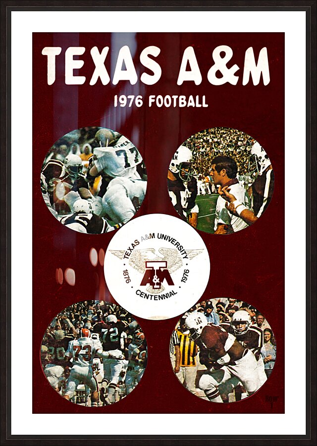 1976 Texas A&M Aggies Football Art Picture Frame print
