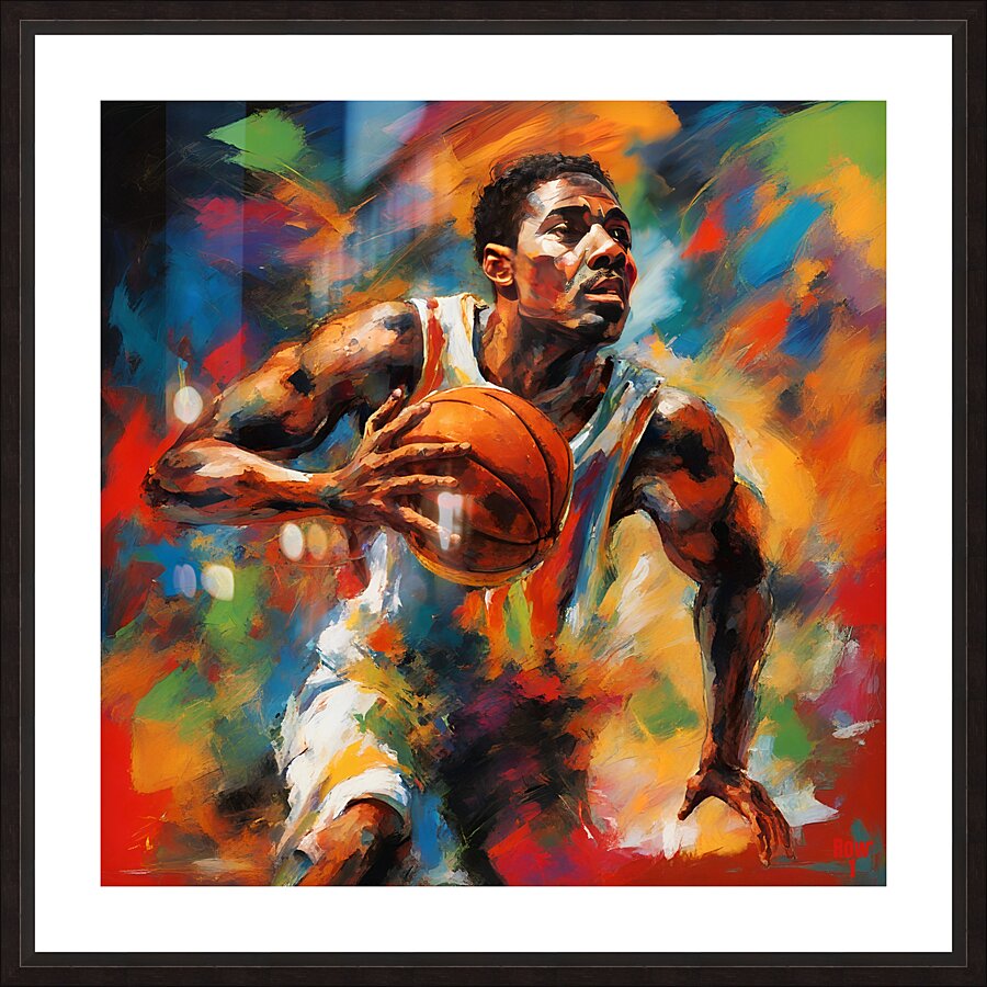 To The Hoop  Framed Print Print