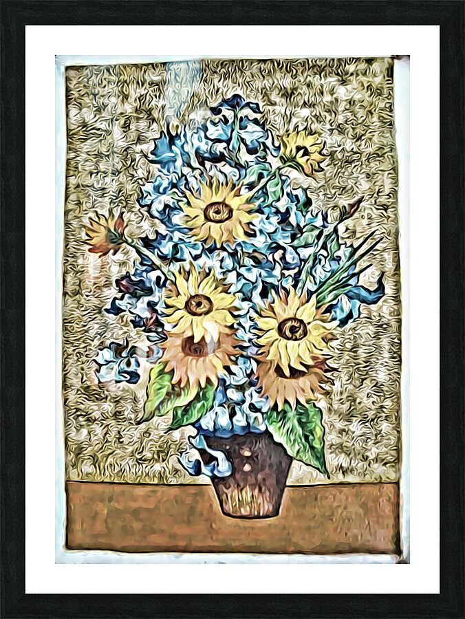 Flower Van Gogh oil painting dig graphic novel.jp Picture Frame print