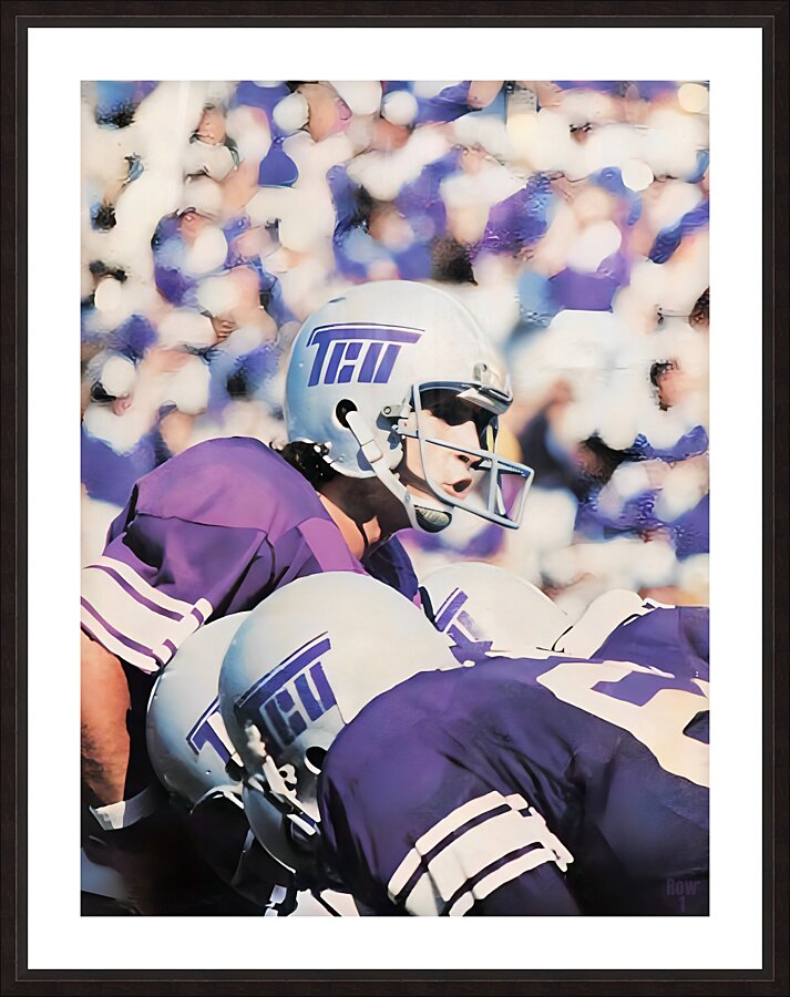 TCU Throwback 70s Football Art  Framed Print Print