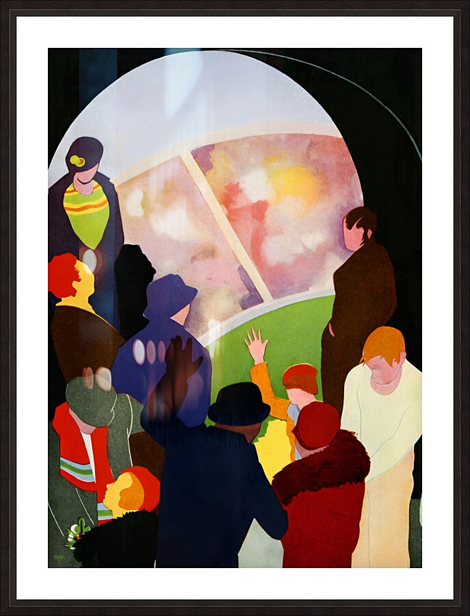 1934 Football Stadium Art Picture Frame print