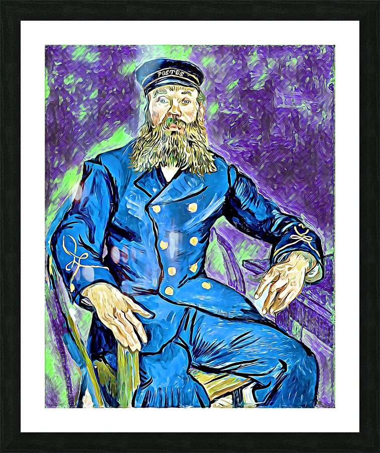 Portret van de postbode Joseph Roul 7 Picture Frame print