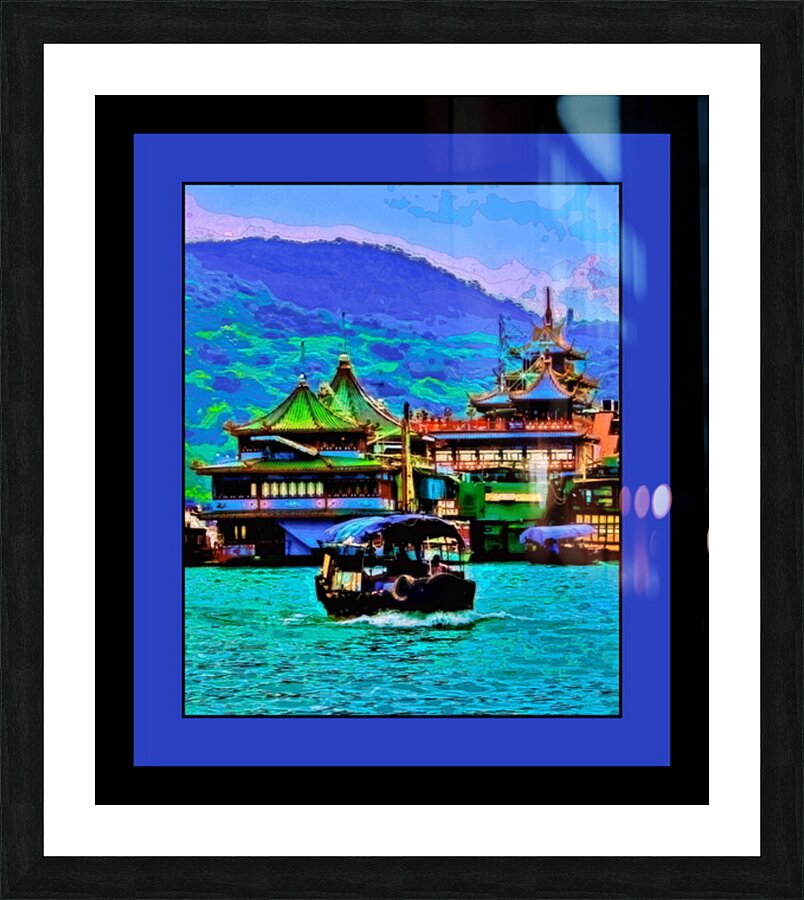 JUNK BOAT AT ABORDEEN HARBOUR   Picture Frame print