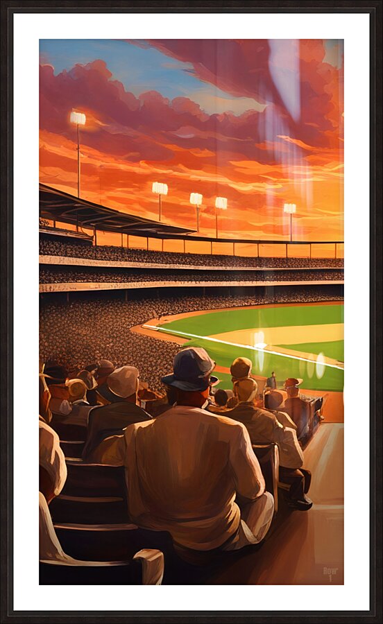Enjoying the Game Picture Frame print