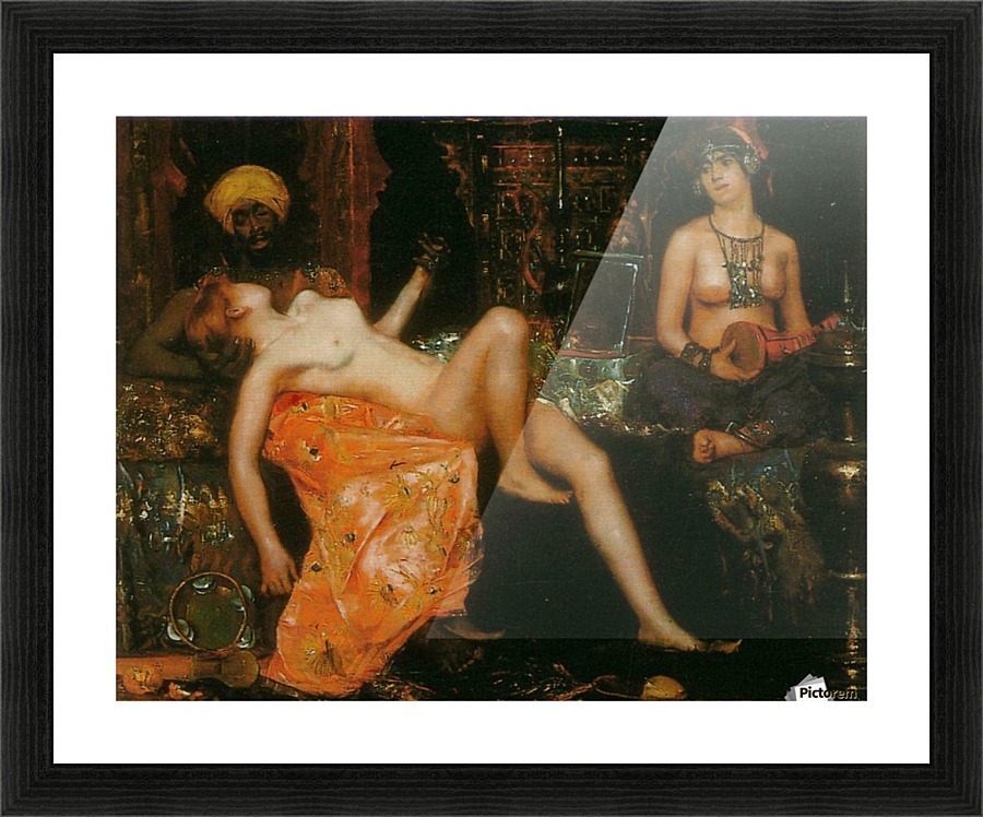 Oriental women in the harem Picture Frame print