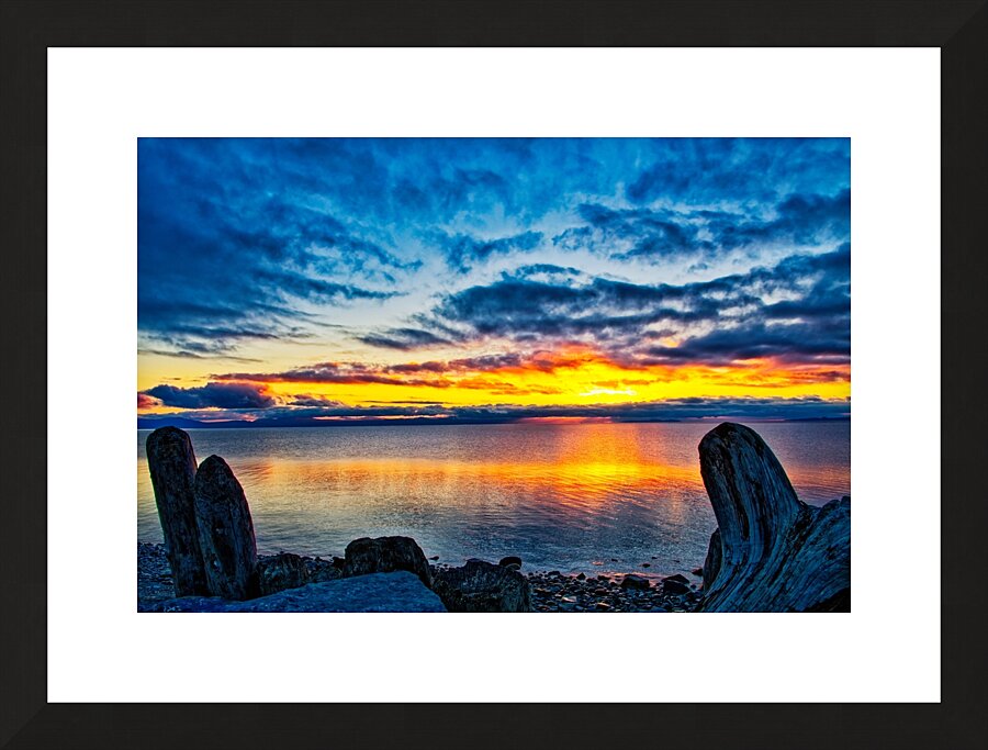 Sunrise At  Goose Spit Picture Frame print