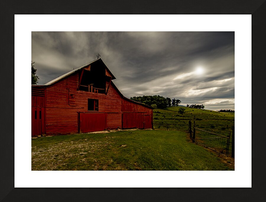 Gatlinburg Tennessee Red Barn Picture Frame print