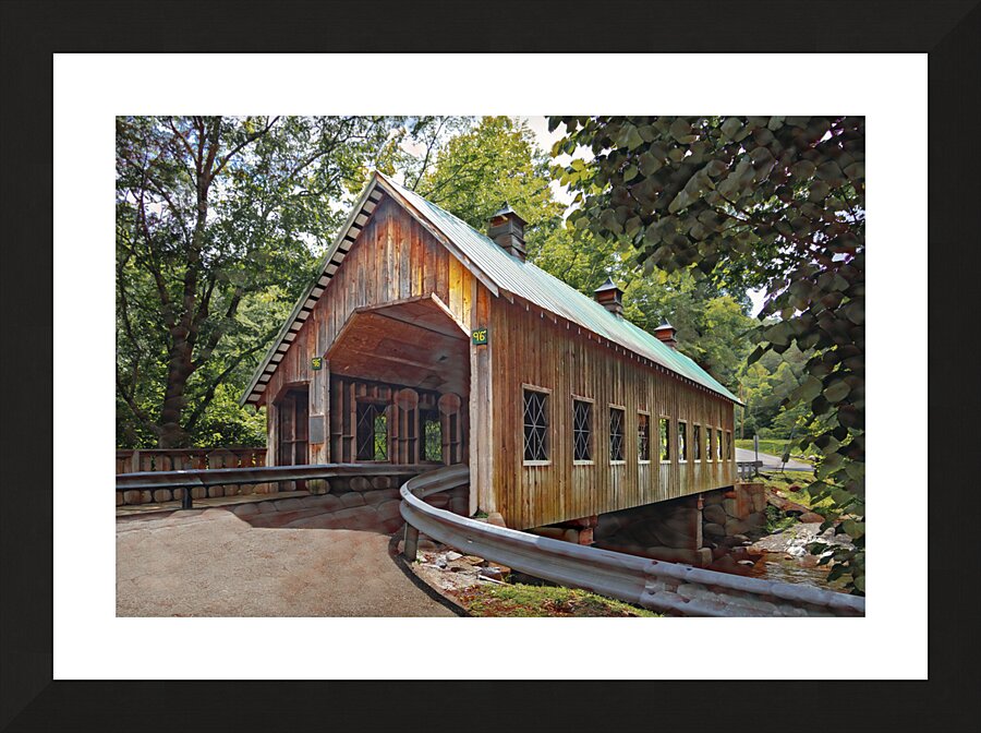 Emerts Cove Covered Bridge in the Great Smoky Mountains Picture Frame print