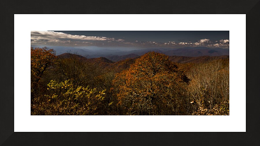 Smoky Mountain Overlook in Autumn Picture Frame print