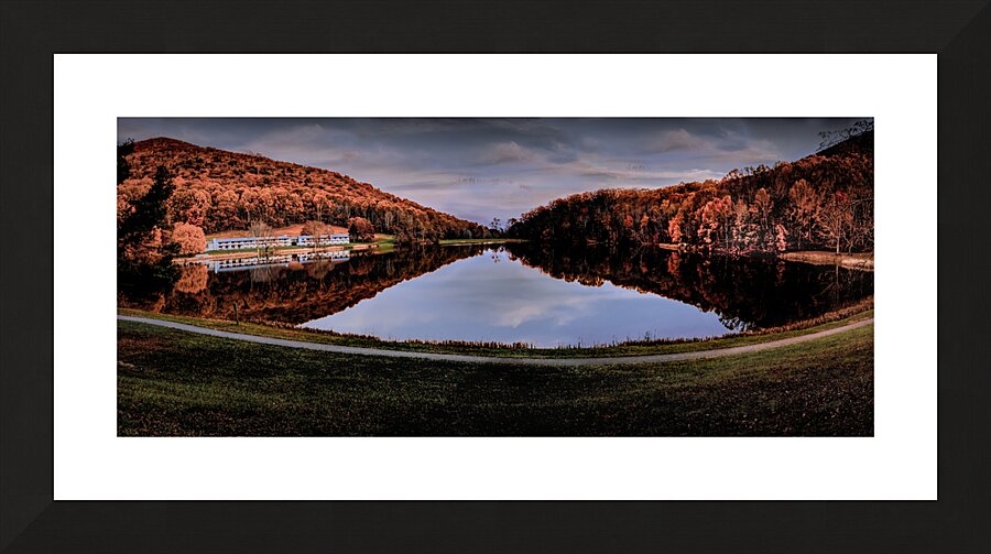 Peaks of Otter Lake Panorama in Autumn Picture Frame print