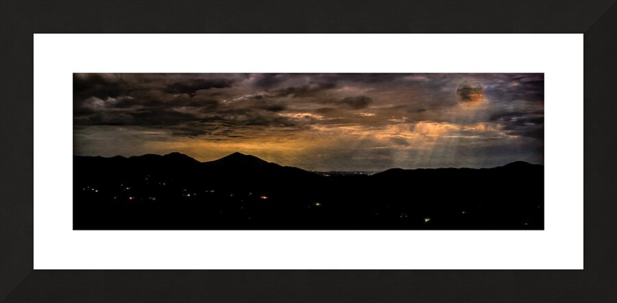 Night of the Eclipse  off the Blue Ridge Parkway Picture Frame print