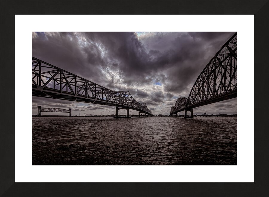 Long  Allen Bridge Morgan City Picture Frame print